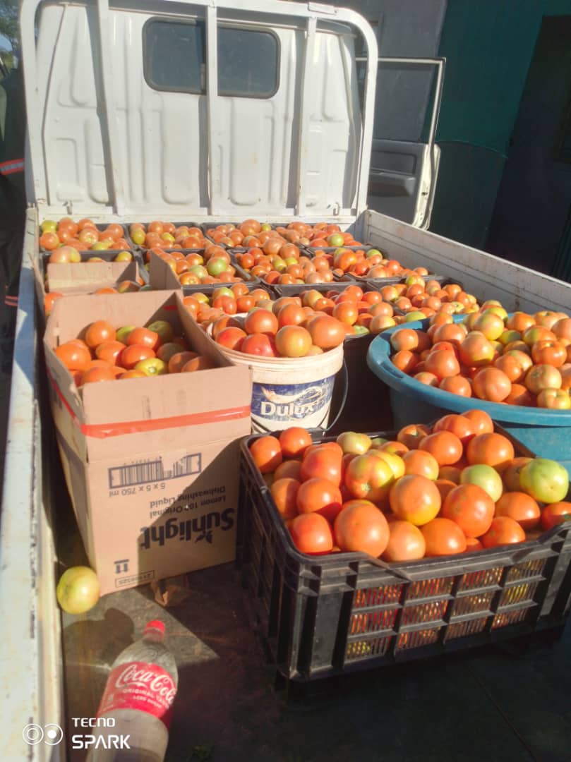 A crate of tomatoes at 280.00, delivery can be arranged